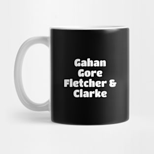 Depeche Mode Band Member White Type Mug